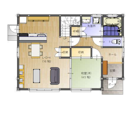 32坪 南玄関1 1F